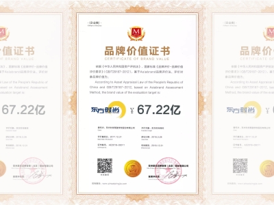 北京東方時(shí)尚駕校獲得品牌價(jià)值6722億證書(shū)